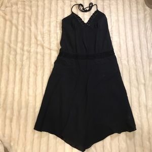 Banana Republic black lace detail halter dress, 2.